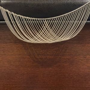 Silver chandelier necklace